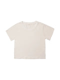 Women White Cropped Short Sleeve T-Shirt